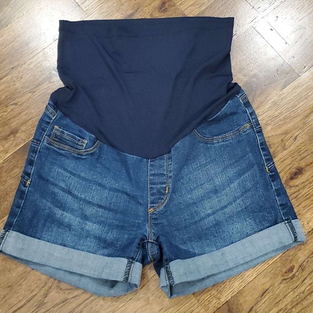 Womens maternity jean shorts size S